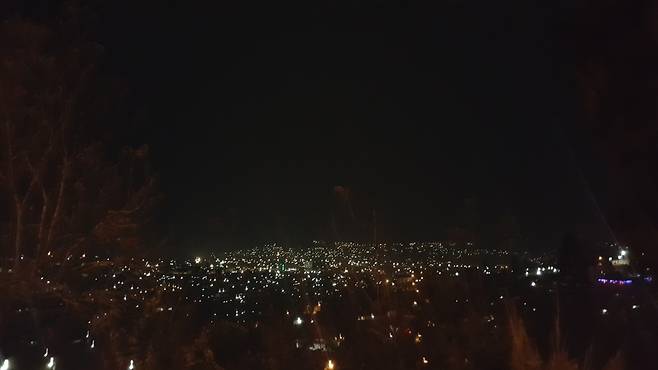 르완다 수도 키갈리의 야경 [김영완 제공. 재판매 및 DB 금지]