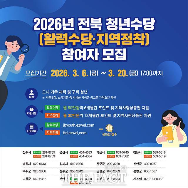 전북 청년수당 안내 포스터. /익산시