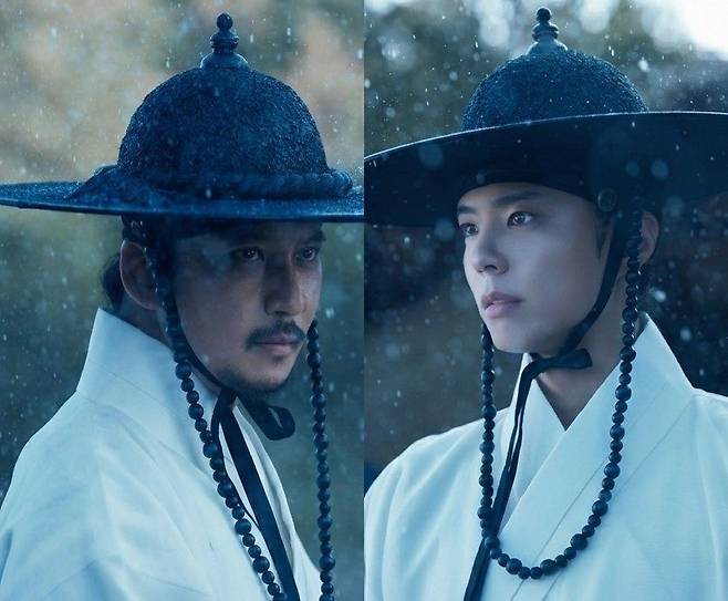 영화 '몽유도원도'는 수양대군(김남길, 왼쪽)과 안평대군(박보검)의 엇갈린 정치적 욕망과 대립을 그린 작품이다. 사진 플러스엠 엔터테인먼트