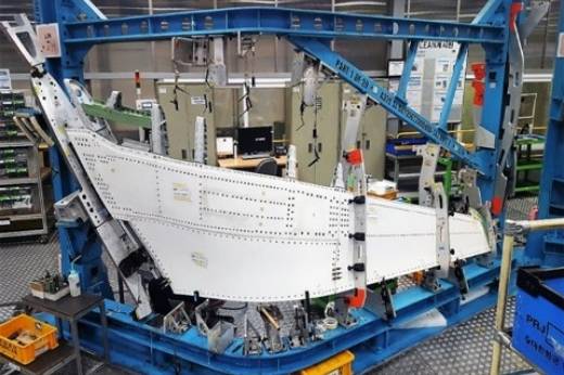 케이피항공산업은 국내 항공기 제작 회사와 1990년대부터 사업을 수행해왔다. 사진은 회사가 제작해 납품하는 A320 여객기의 샤크렛 구조물. /사진제공=케이피항공산업