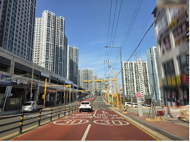 사고현장 인근 도로. 자료사진