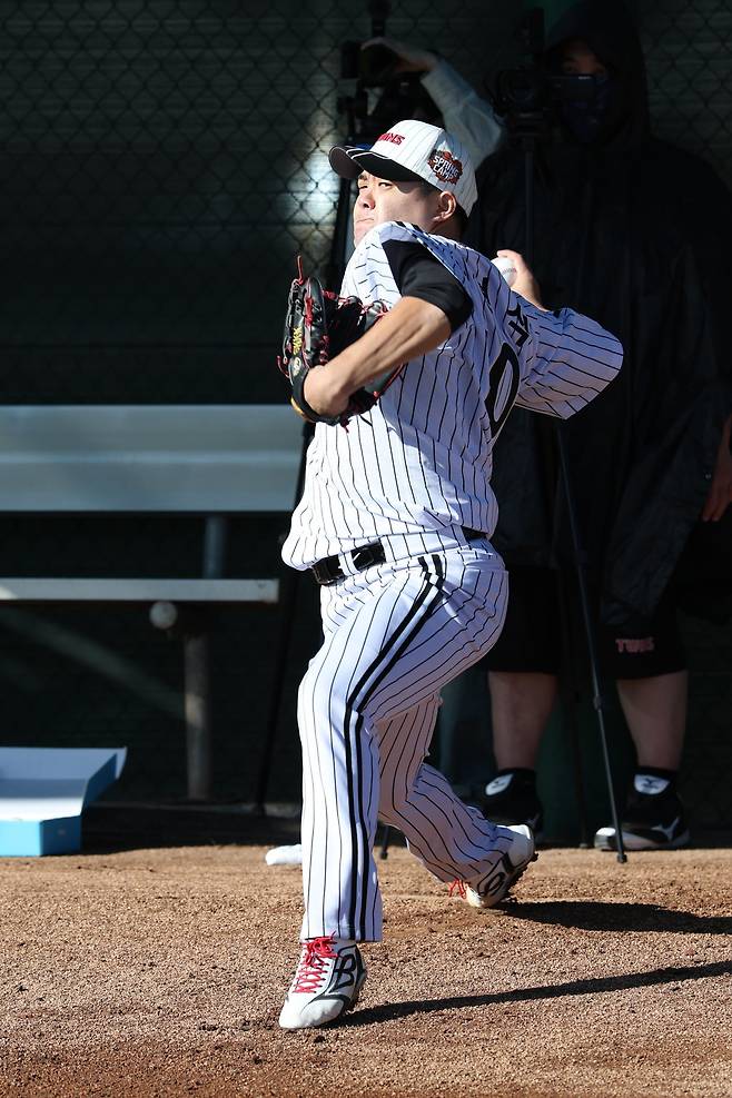 LG 장현식은 2026시즌 차질없이 준비하고 있다. 그는 지난해 부진을 털어내며 필승조의 한축을 맡아야 한다. 사진제공|LG 트윈스
