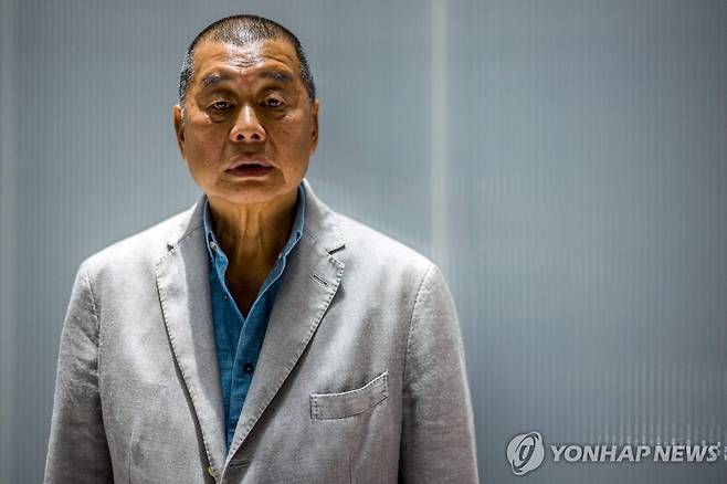 홍콩 반중 언론인 지미 라이의 2020년 사진 [AFP 연합뉴스 자료사진. 재판매 및 DB금지]