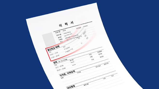 이력서에 출신 학교, 학력이 빠지게 되면 어떻게 될까. 일각에서는 공정성이 결여될 것이라고 우려하지만, 이미 많은 기업들은 그러한 방향으로 변화하고 있다. 사진 출처 출신학교채용차별방지법국민운동 홈페이지