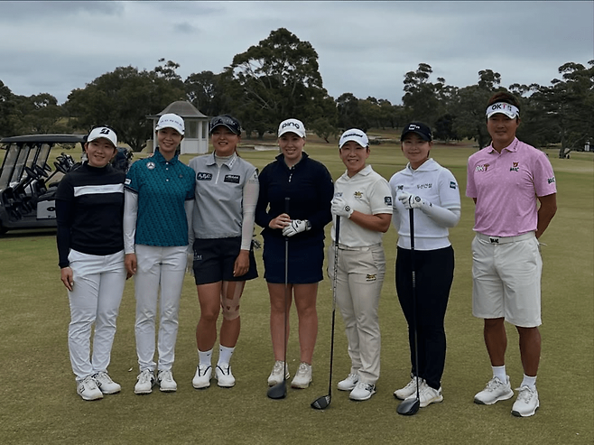 연초 호주 멜버른에서 신지애, 임희정 등과 강도 높은 동계 훈련을 한 고진영, 고진영 인스타그램