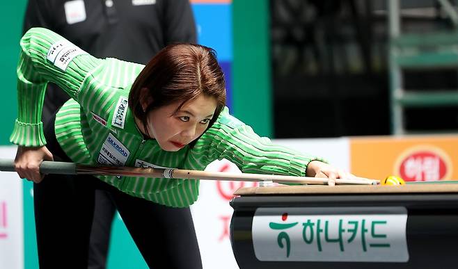 월드챔피언십 첫 경기에서 승리한 김가영 [PBA 제공. 재판매 및 DB 금지]