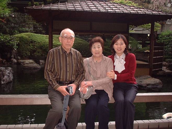 2008년 4월19일 (왼쪽부터) 하마다 시게타카, 하마다 요시에, 양향자. [양향자 국민의힘 최고위원 제공]