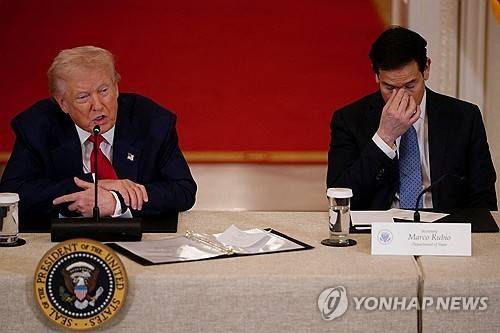 도널드 트럼프 대통령과 마코 루비오 국무장관 [로이터 연합뉴스 자료사진. 재판매 및 DB 금지]