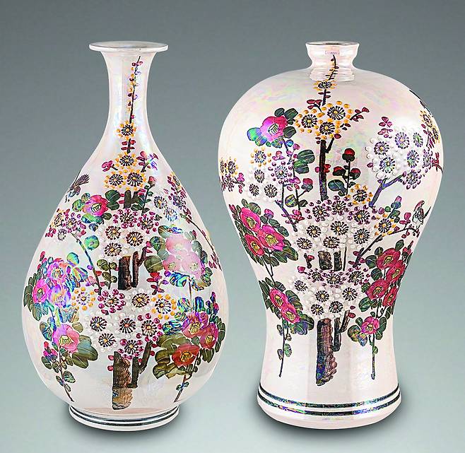 박광천 명장의 작품 펄진주매화문주매병