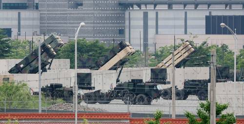 경기 평택시 팽성읍 주한미군기지 캠프 험프리스에 패트리어트(PAC-3) 미사일이 배치되어 있다. [뉴스1]