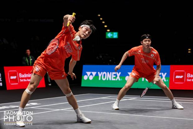 배드민턴 남자 복식 듀오 김원호(왼쪽)와 서승재. 사진 제공=대한배드민턴협회