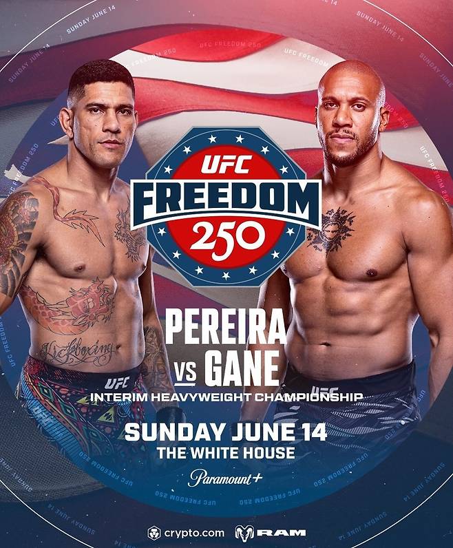 알렉스 페레이라 대 시릴 가네. /사진=UFC 공식 사회관계망서비스(SNS)