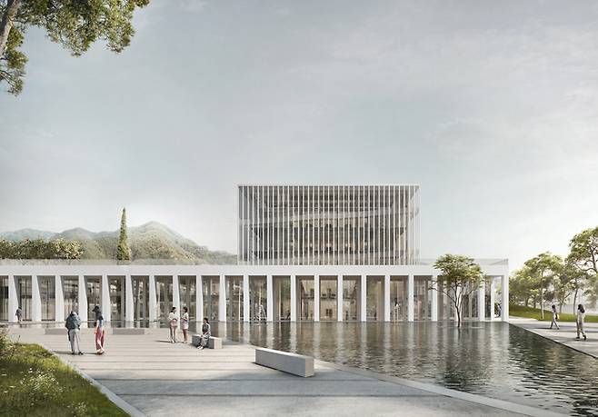 대구 달성군 다사읍에 들어설 다사 복합커뮤니티센터 조감도. 세계적 건축가 이은영이 참여한 설계 공모 당선작으로, 도서관과 청소년센터, 돌봄시설 등이 들어서는 복합 문화·복지 시설로 조성될 예정이다.<영남일보 DB>