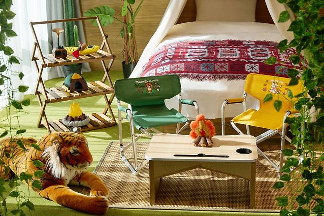 라한셀렉트 경주의 '캠핑 인 더 정글 with 코베아' 패키지. [사진=라한호텔]