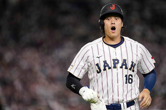 오타니는 1라운드 3경기 연속 1번-지명타자로 출전했다. AFP연합뉴스
