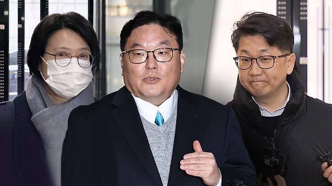 김동희 전 차장검사와 엄희준 전 지청장, 문지석 부장검사 [자료사진]