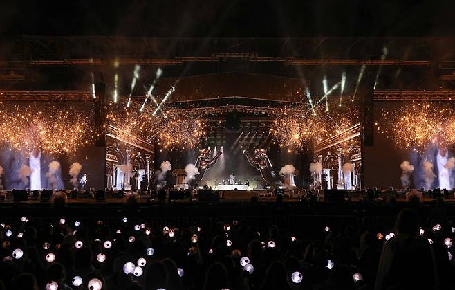 BTS performs during the "Love Yourself : Speak Yourself" tour in Seoul in October 2019. (Big Hit Music)