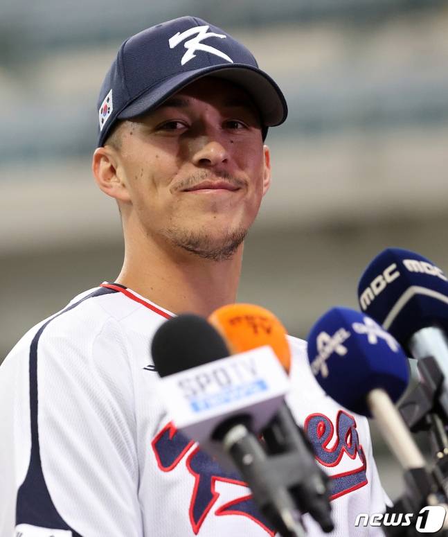 2023 월드베이스볼클래식(WBC) 당시 한국 야구 국가대표팀에 참가한 토미 에드먼. /사진=뉴스1 제공