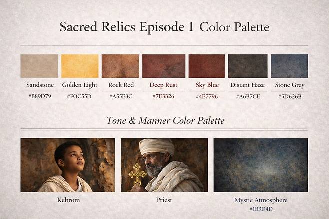 '성물' 1부 컬러팔레트 / 사진제공=KBS