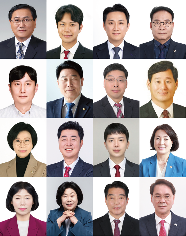 수정구 지역 예비후보들. 맨위 왼쪽부터 구재평·김주현·김현진·박기범, 두번째줄 왼쪽부터 천정길·강상태·남용삼·박흥식, 세번째줄 왼쪽부터 박주윤·안광환·이승훈·김선임, 네번째줄 왼쪽부터 박명순·성해련·이상호·강신철(이상 무순). /선관위 제공