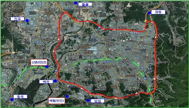 광주지역 수소 충전소 위치도./광주시 제공