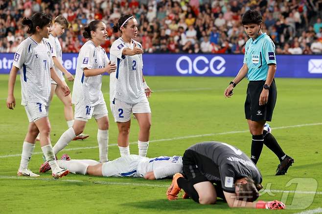 여자 아시안컵 우즈베키스탄 선수들ⓒ AFP=뉴스1