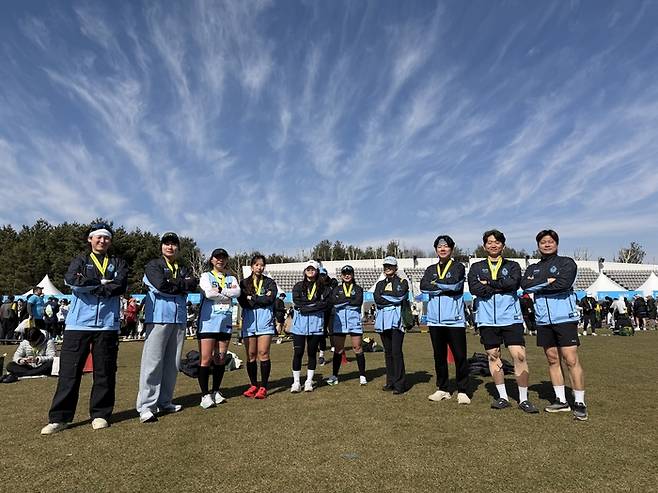 고양 소노가 8일 고양시에서 열린 ‘2026 고양특례시 하프마라톤 대회’를 완주했다. 사진 | 고양 소노