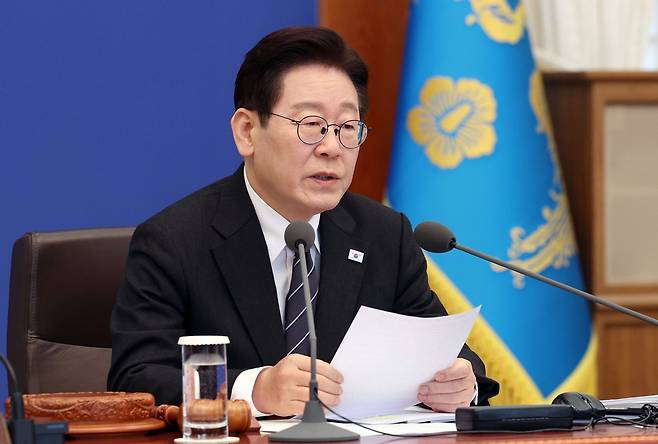 이재명 대통령이 10일 청와대에서 열린 제9회 국무회의에서 발언하고 있다. 2026.03.10. 청와대사진기자단
