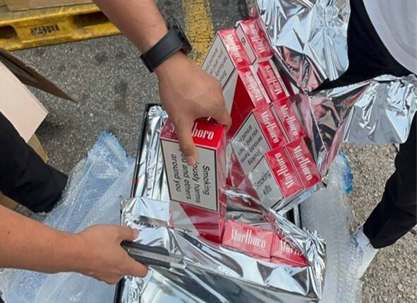 적발된 담배들 / 사진=인천본부세관 제공