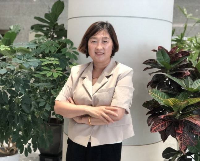 김원호와 서승재가 소속된 삼성생명 배드민턴단의 길영아 감독. 임정우 기자