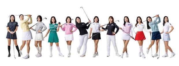 2026 제18대 KLPGA 홍보모델. 왼쪽부터 박혜준, 김민솔, 박결, 박민지, 박현경, 임희정, 유현조, 홍정민, 배소현, 이율린, 이세희, 이가영. 사진 제공=KLPGA