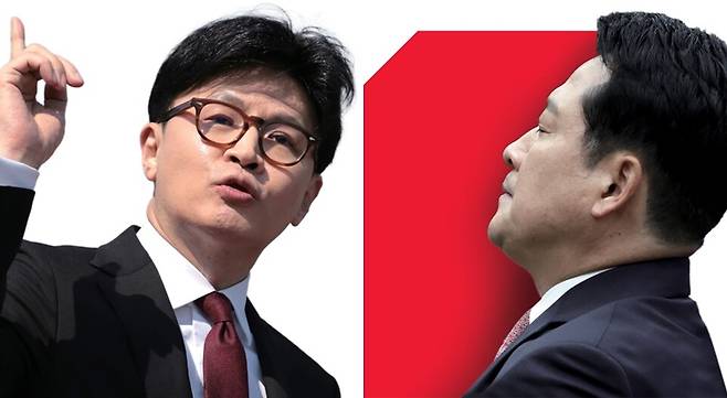 한동훈 전 국민의힘 대표(왼쪽)와 장동혁 국민의힘 대표 ⓒ시사저널 박은숙