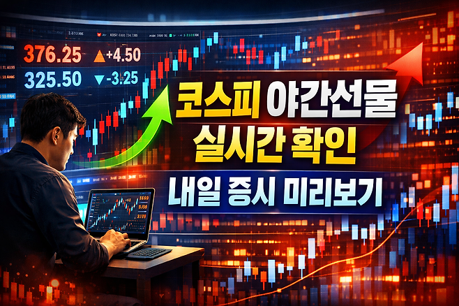 코스피 야간선물 실시간 보는법 지수 확인부터 내일 증시 체크까지