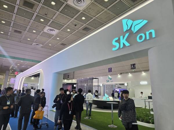 SK온 인터배터리 2026 부스 전경./사진=미디어펜 김동하 기자