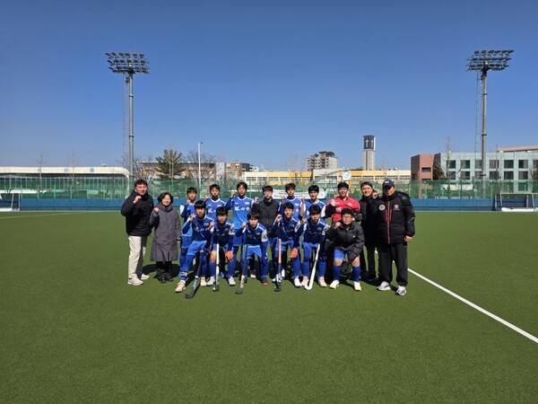 용산중학교 하키부. /사진=서울시하키협회