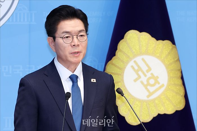 정원오 더불어민주당 서울시장 예비후보가 11일 국회 소통관에서 열린 '국회출입기자 프레스데이'에서 발언하고 있다. ⓒ데일리안 홍금표 기자