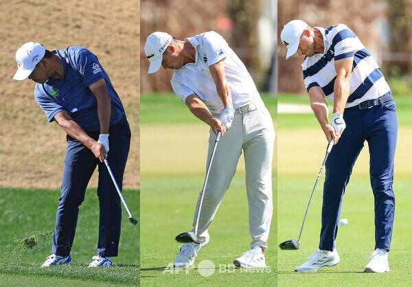 2026년 미국프로골프(PGA) 투어 '제5의 메이저 대회'로 불리는 플레이어스 챔피언십에 출전하는 김시우 프로, 콜린 모리카와(미국), 루드비그 오베리(스웨덴). 사진제공=ⓒAFPBBNews = News1 (사진을 무단으로 사용하지 마십시오.)