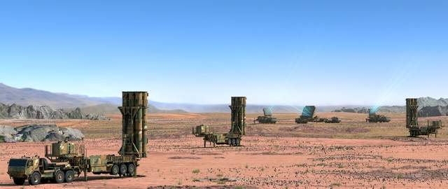 장거리 지대공요격체계 국산 L-SAM 발사대와 L-SAM 다기능 레이더가 배치된 모습.한화에어로스페이스