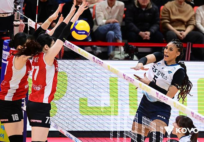 [서울=뉴시스]여자배구 GS칼텍스 실바. (사진=KOVO 제공)