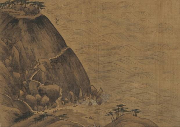 겸재 정선의 ‘신묘년풍악도첩’ 13점 가운데 ‘옹천’ 그림이 국립중앙박물관 특별전에 전시돼 있다. 사진 제공=국립중앙박물관