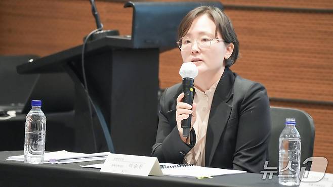 이승은 질병청 결핵정책과장이 패널토론에서 발언하고 있다.(질병청 제공)