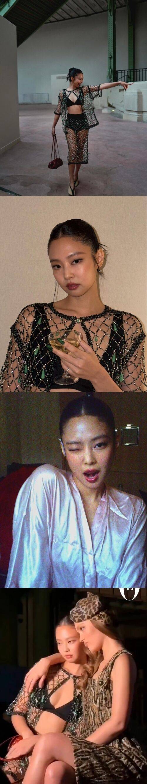 그룹 블랙핑크 멤버 제니의 파리 패션쇼 비하인드 / 제니 소셜미디어