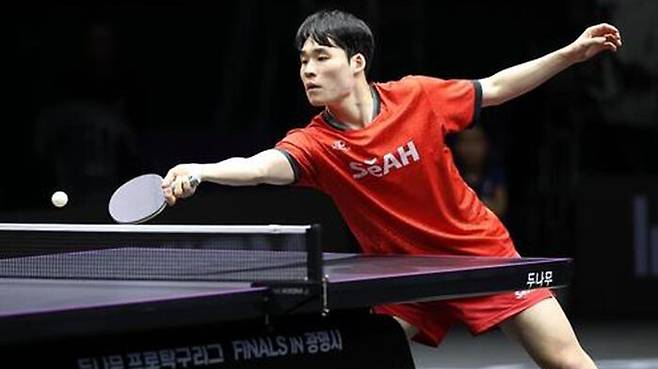 작년 프로탁구 왕중왕전에 나선 장우진