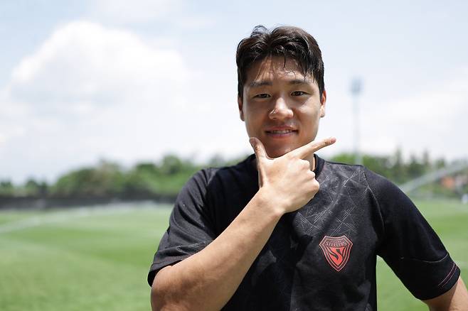 K리그의 전설적 공격수 주민규는 차기 국내 최고 골잡이로 포항 이호재(사진)와 강원 박상혁을 지목했다. 사진제공│한국프로축구연맹