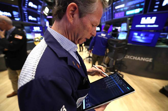 12일(현지시간) 뉴욕증권거래소(NYSE)(AFP연합뉴스)