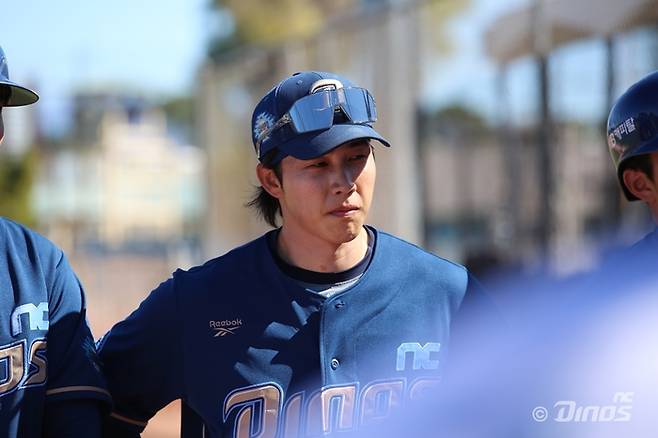 NC 천재환이 미국 애리조나 투손 스프링캠프서 훈련하고 있다. 사진 | NC 다이노스