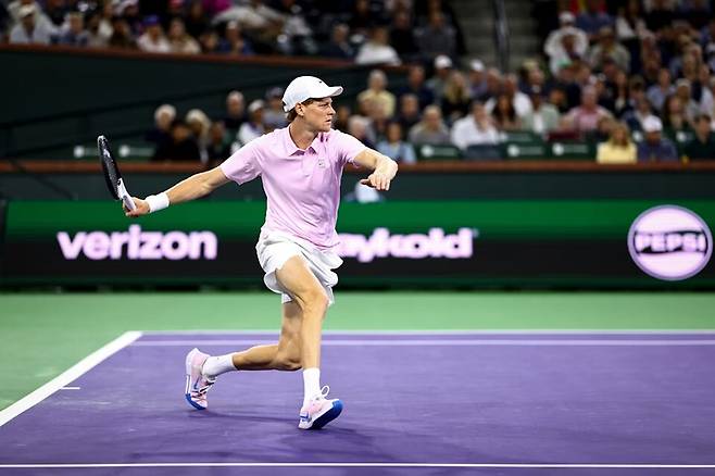 2년 만에 인디언웰스 4강에 복귀한 시너 / 대회 홈페이지