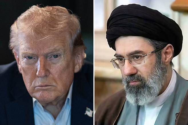 (왼쪽부터) 도널드 트럼프 미국 대통령, 모즈타바 하메네이.