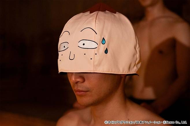 CHILL MARUKO CHAN 콜라보 사우나 모자. 사진=SAUVENIR 제공