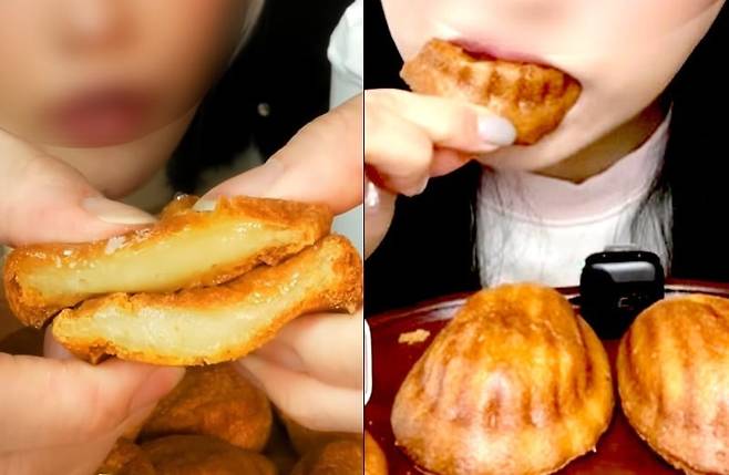 버터떡. 출처=유튜버 '반달샘', 유튜버 '지지야먹자'